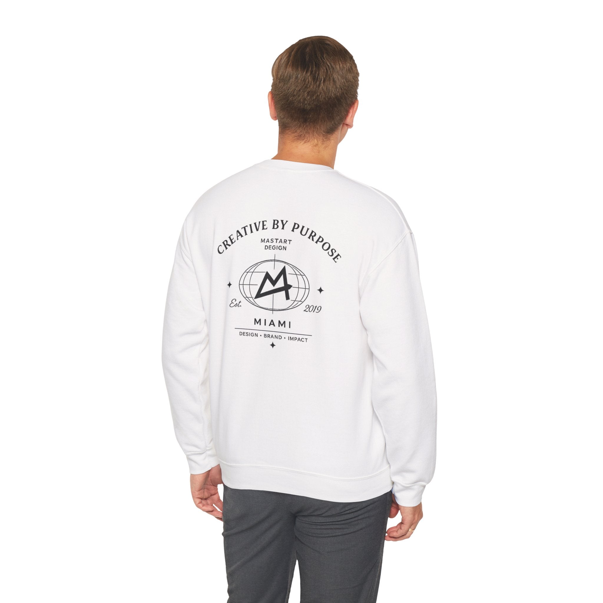 Crewneck Sweatshirt – "Creative by Purpose" Mastart Logo Graphic