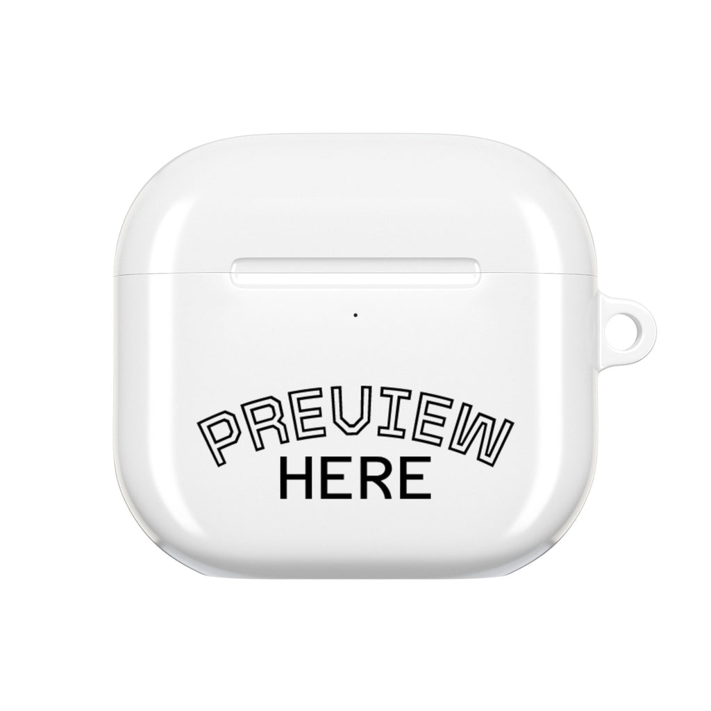 AirPod Case — Customizable 'Preview Here' Minimal White Protective Case