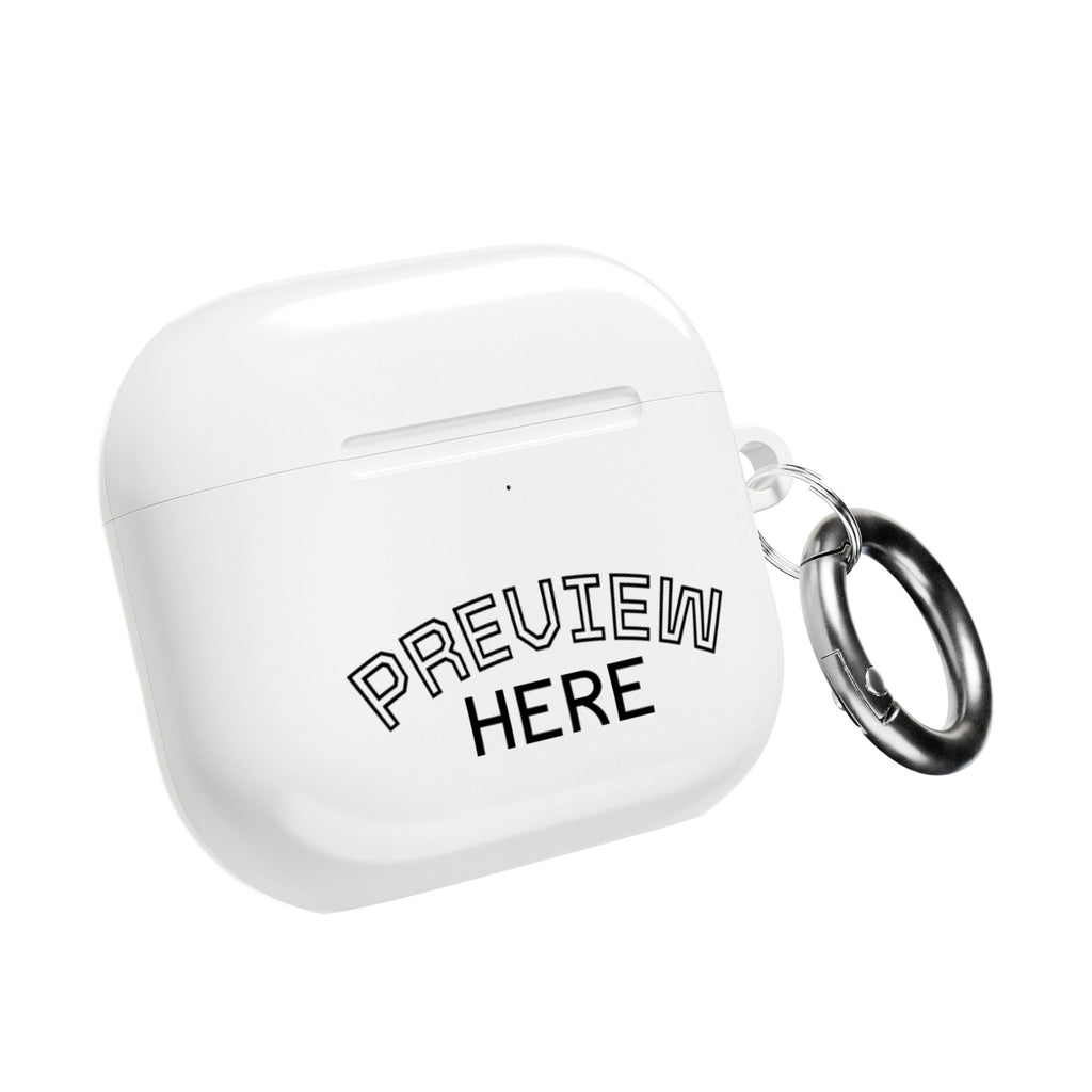 AirPod Case — Customizable 'Preview Here' Minimal White Protective Case