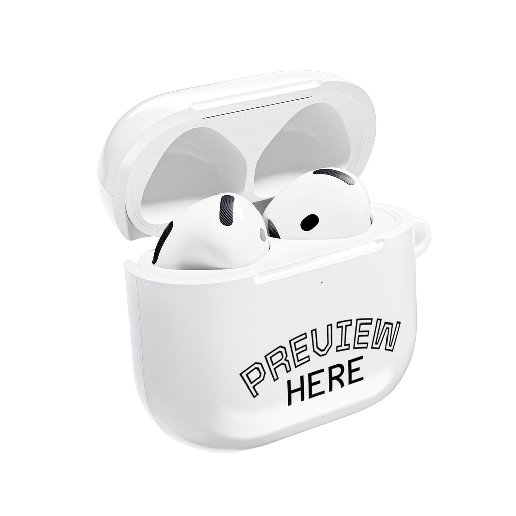AirPod Case — Customizable 'Preview Here' Minimal White Protective Case